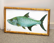 'Fish on Canvas 1' Framed Print