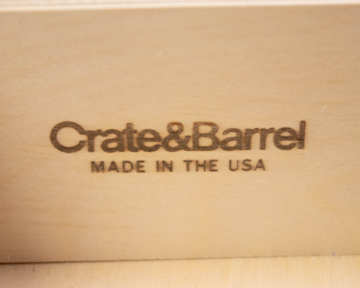 Crate & Barrel ' Kendall ' Walnut 1 Drawer File Cabinet
