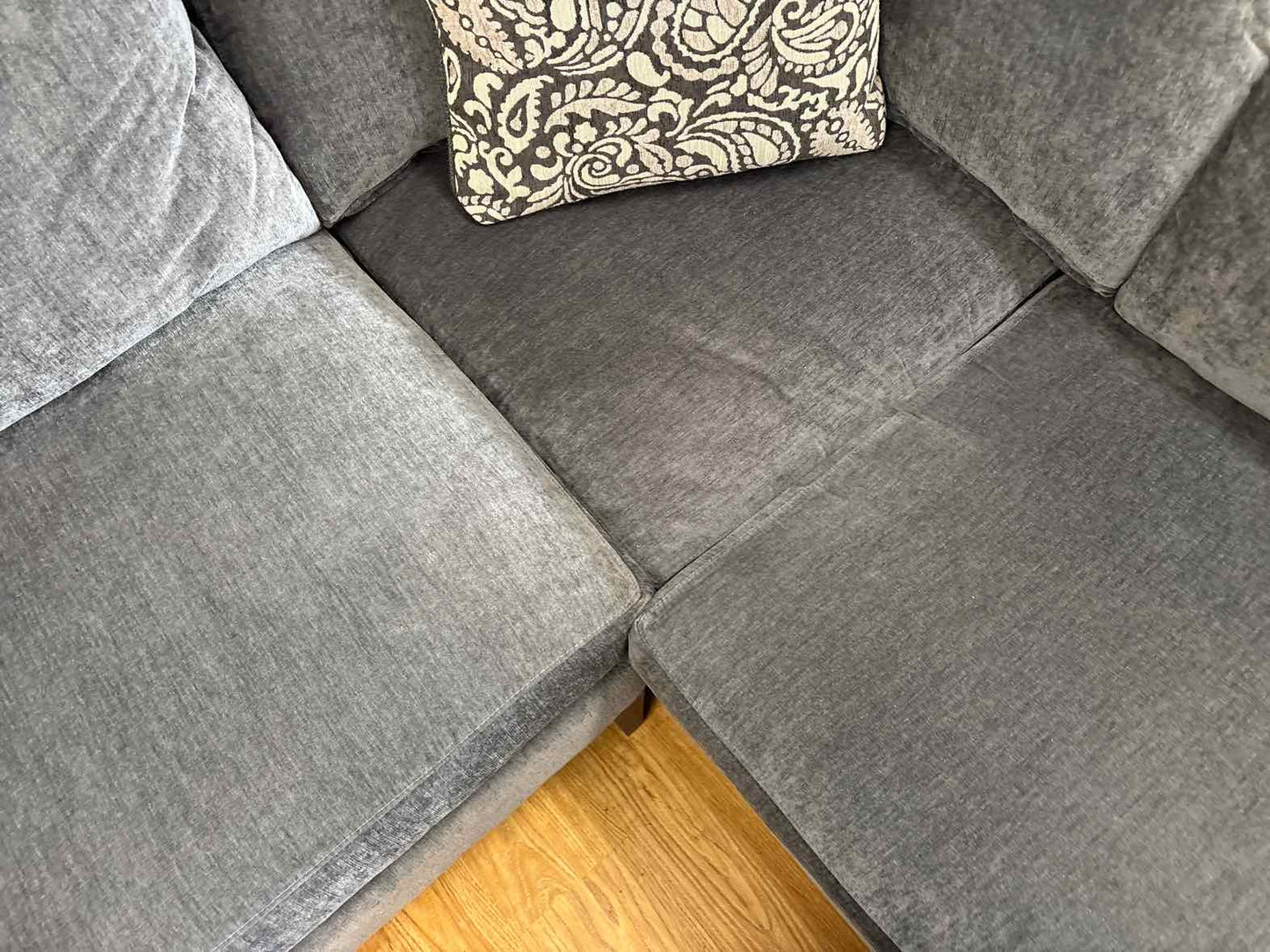 Circle Furniture 2-Piece Sectional in Deep Grey
