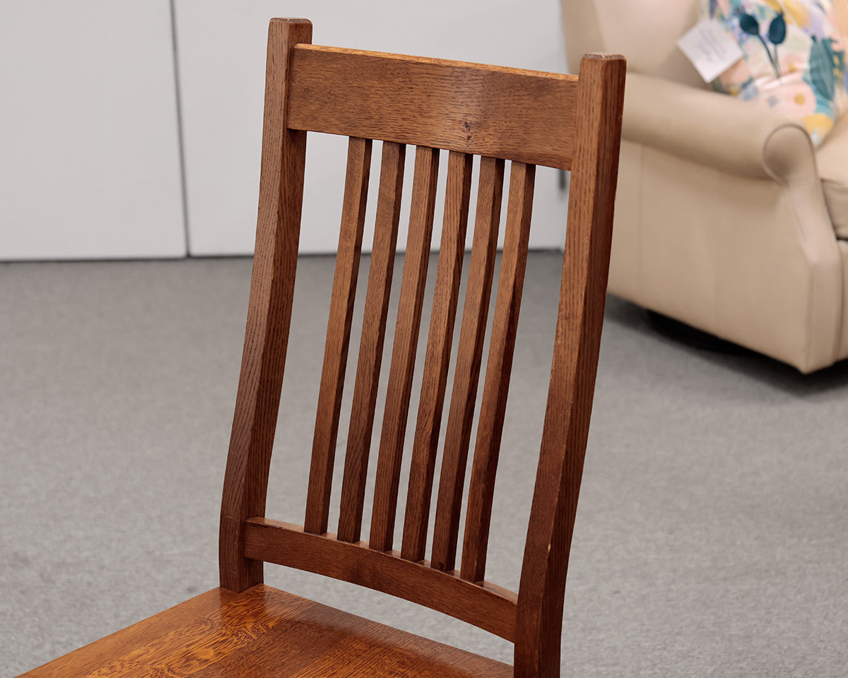 Oak Mission Style Table & 8 Chair Set
