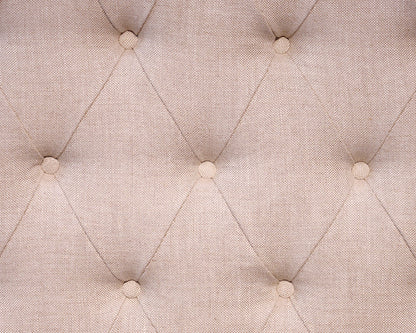 Restoration Hardware Adler Shelter Diamond-Tufted Queen Bed in Belgian Line