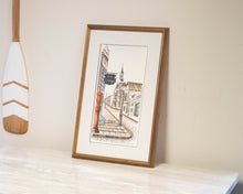 Rue St. Paul Montreal Etching  & Water Color Wall Decor