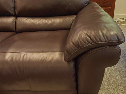 Italsofa Chocolate Brown Sofa with 2 Reclining Seats