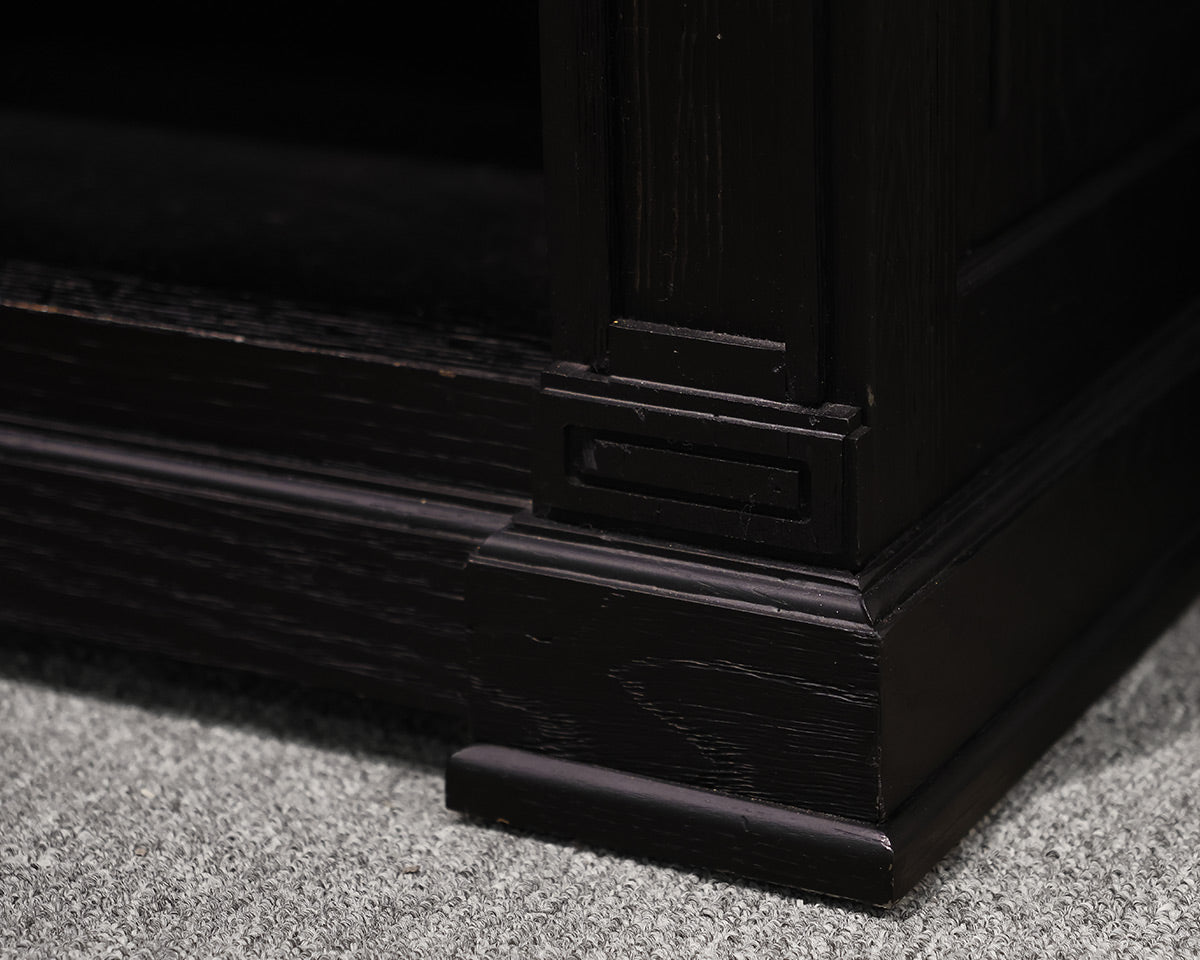 Restoration Hardware Library Bookcase Wall Unit in Black Finish Oak