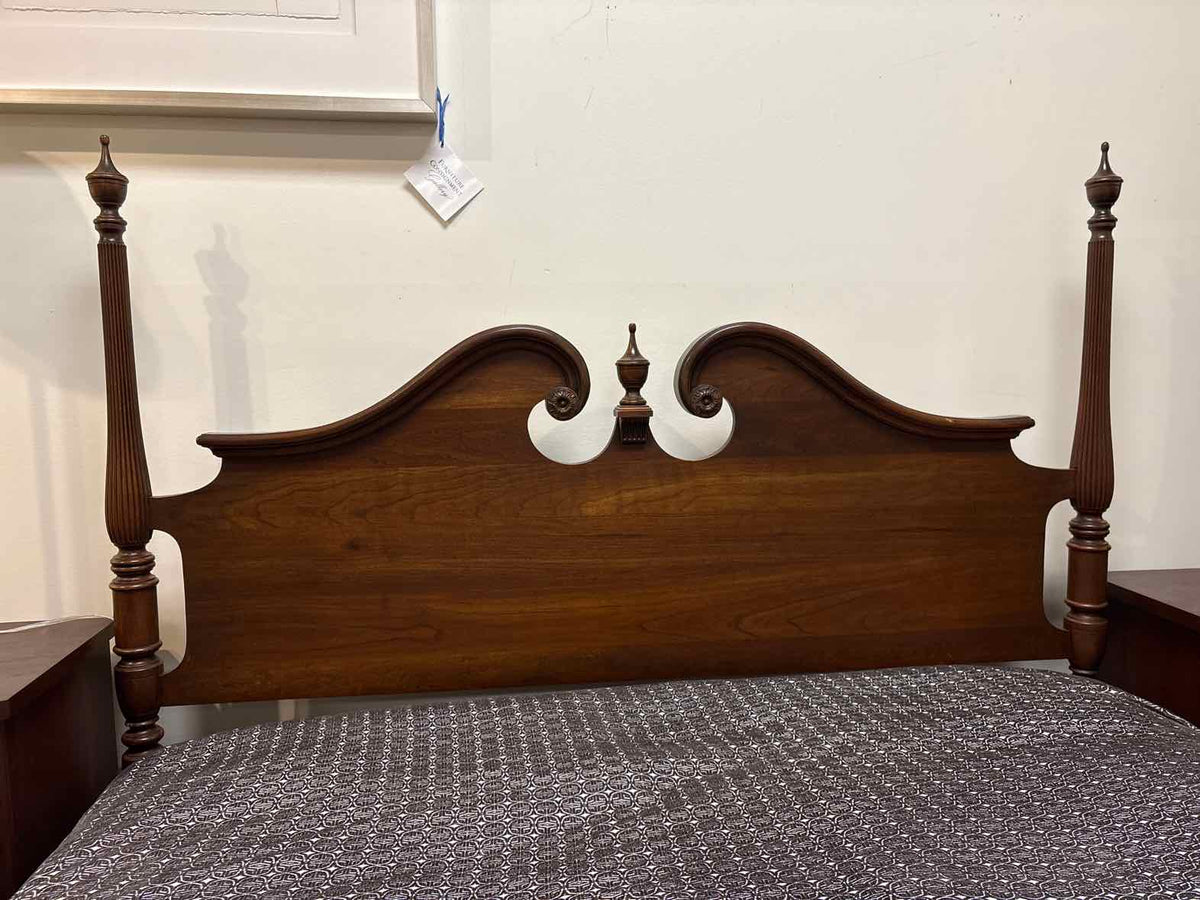 Ethan Allen Cherry Four Post Queen Bed