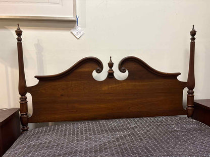 Ethan Allen Cherry Four Post Queen Bed
