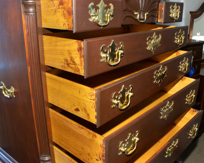 Two Piece Mahogany Blockfront High Boy
