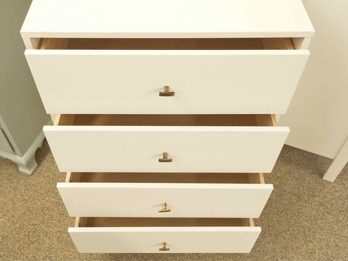 White Four Drawer Chest