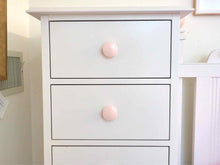 Maine Cottage 'Nellie' Lingerie Chest in White W/ Pink Knobs