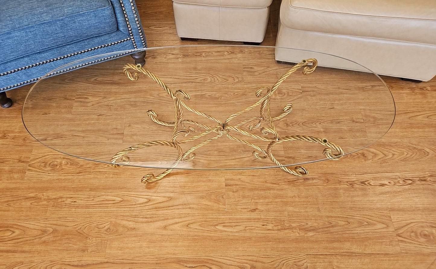 Oval Glass Cocktail Table