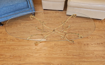 Oval Glass Cocktail Table