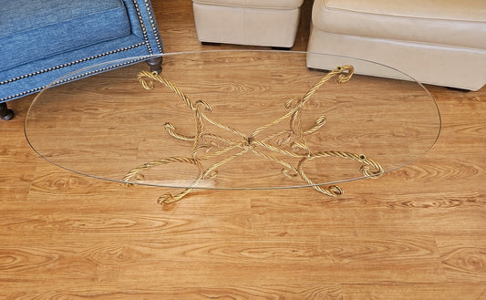 Oval Glass Cocktail Table