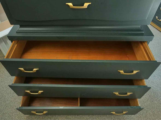 Solid Mahogany Chest on Chest Finished in 'Night Watch'