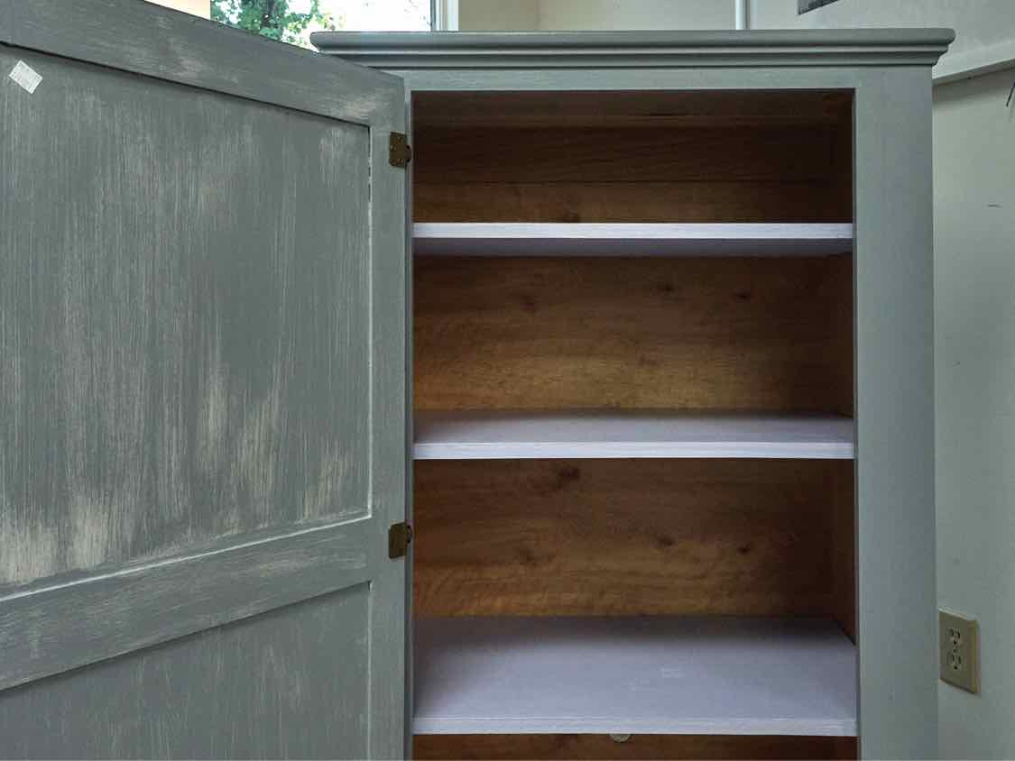 Grey Jelly Cabinet with Lavender Interior