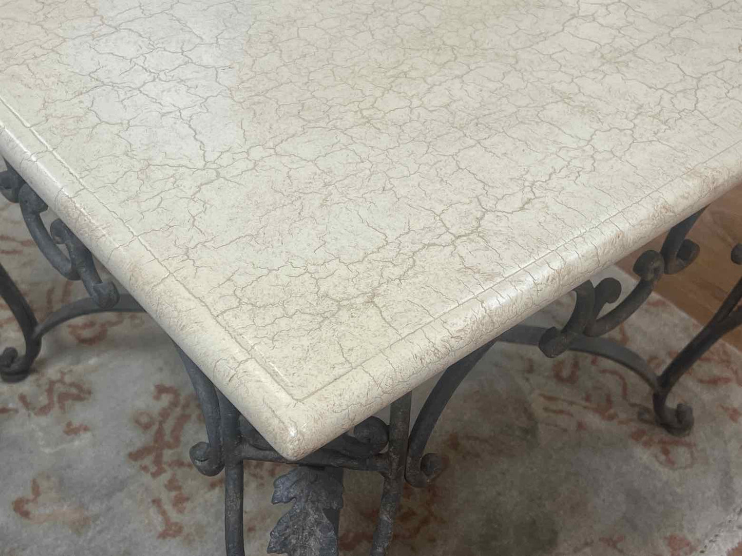 Square Stone Top Side Table