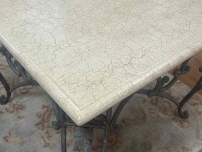 Square Stone Top Side Table