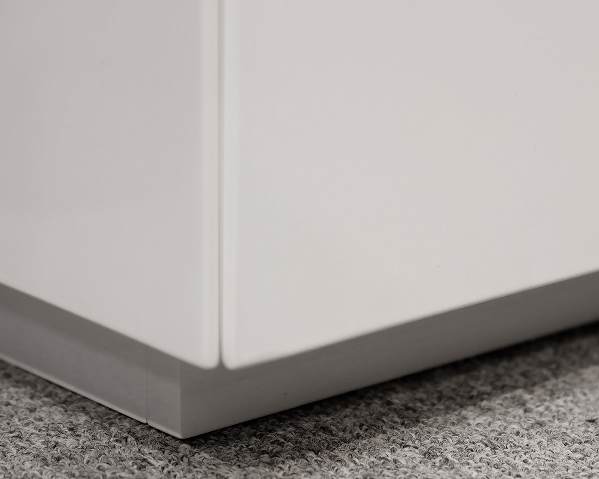White 3 Drawer Media/Console Table