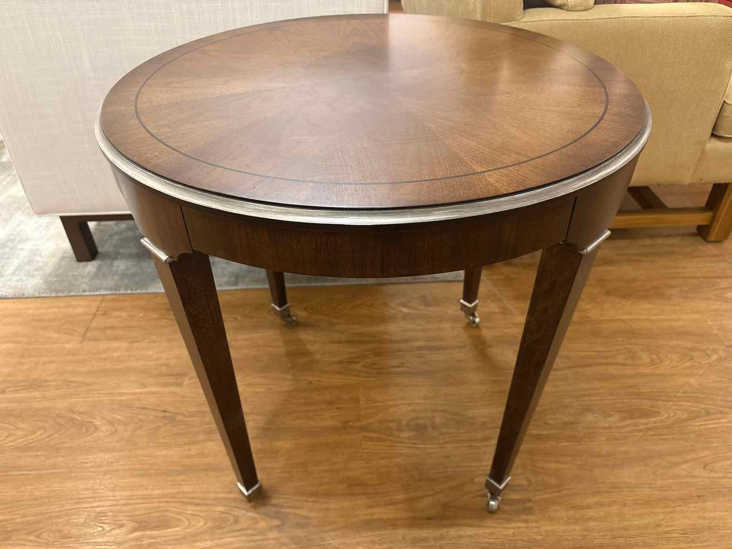 Ethan Allen 'Elton' Side Table on Casters