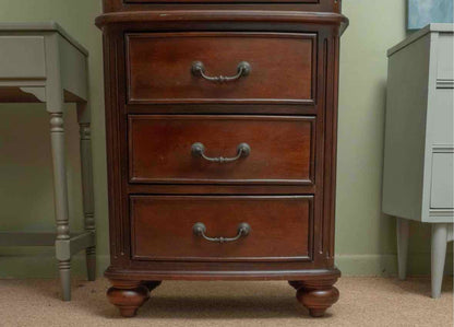 Euroclassique Mahogany Finish Curio Display Cabinet
