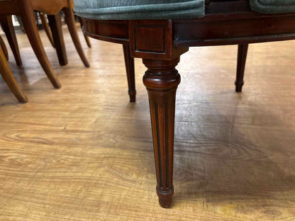 Pair of Soft Blue Velvet Arm Chairs