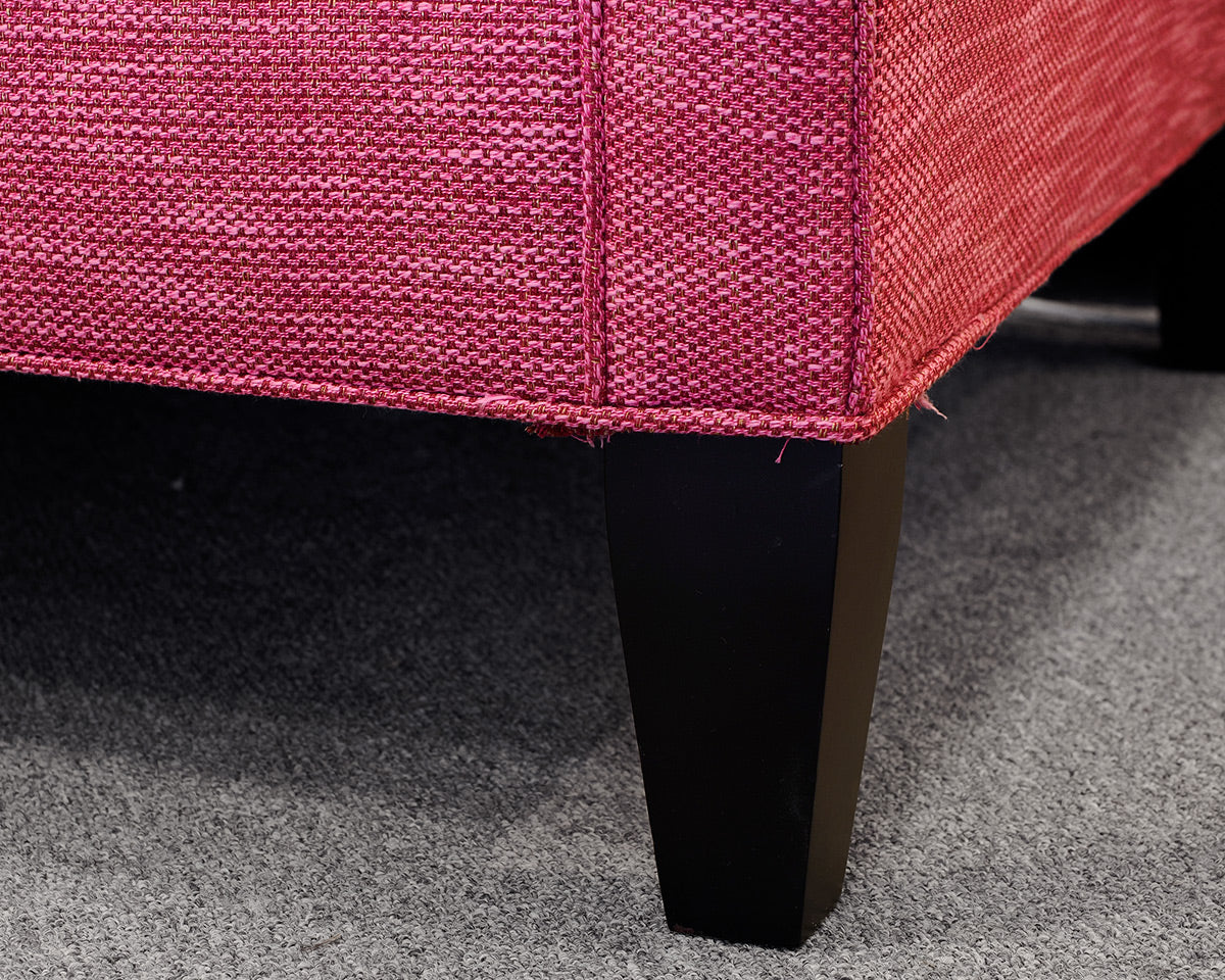 Tight Back Pink Upholstered Sofa