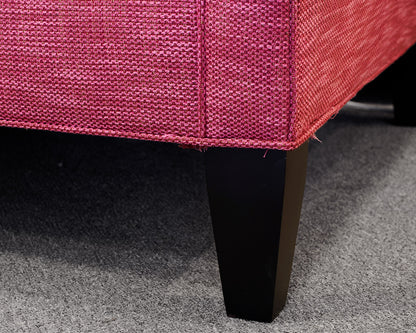 Tight Back Pink Upholstered Sofa