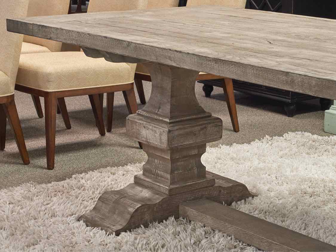 Restoration Hardware 'Reclaimed Oak Baluster' Dining Table in Grey Wash
