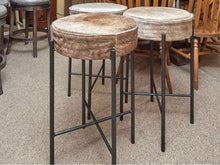 Set Of 3 Four Hands 'Norcona' Speckled Hide Metal Legs  Counter Stools