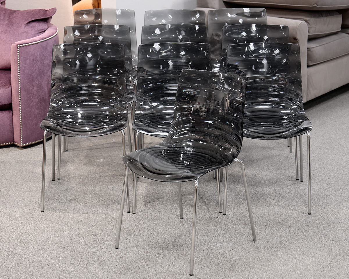 Calligaris Set of 10 'L'Eau' Dining Chairs