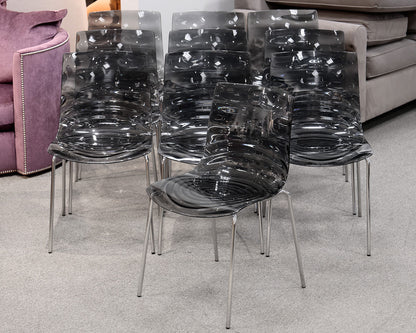 Calligaris Set of 10 'L'Eau' Dining Chairs