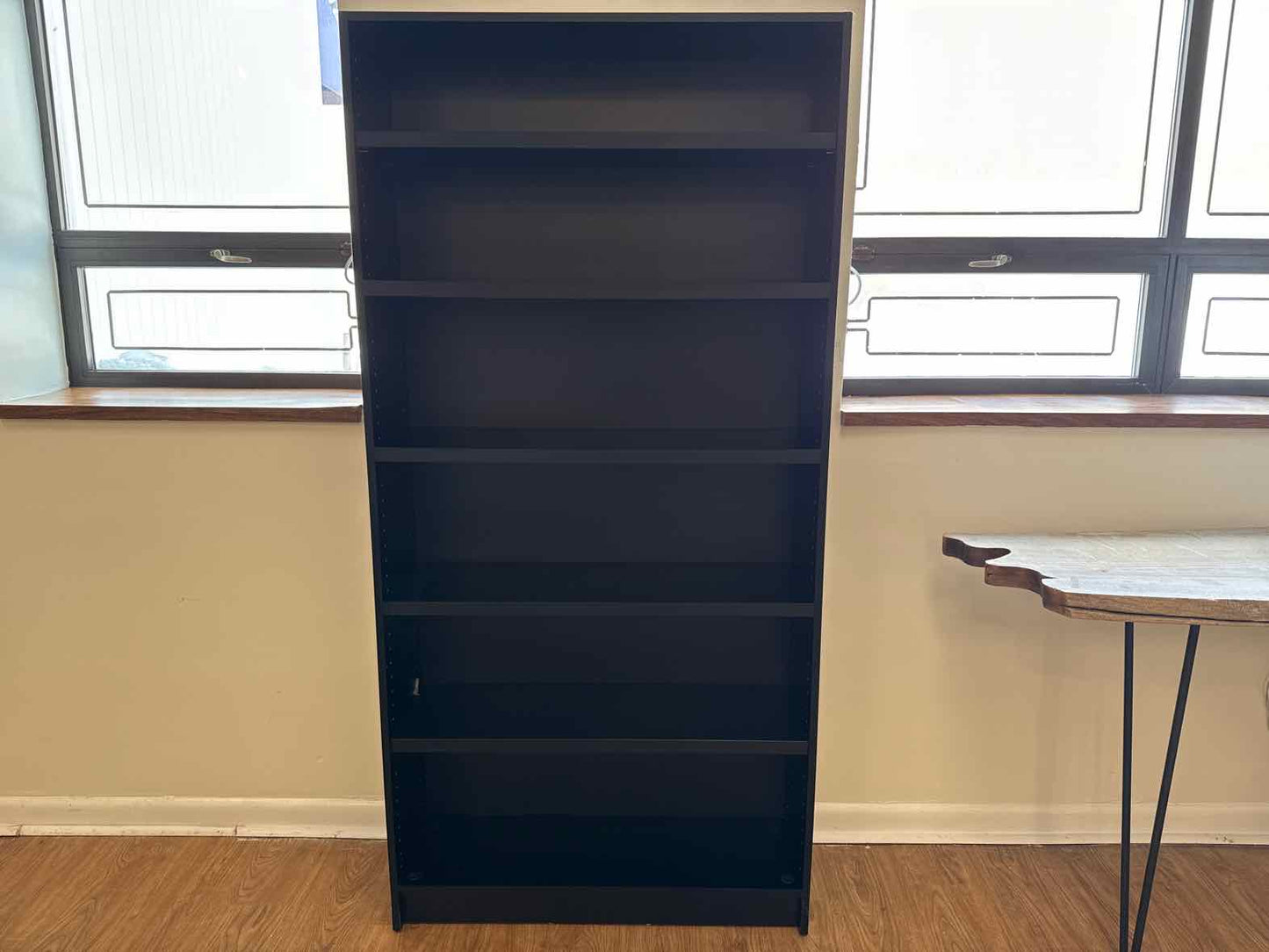 Black Six Shelf Bookcase