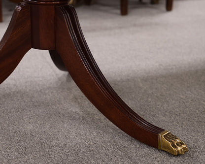 Ethan Allen Double Pedestal Mahogany Dining Table with 2 Leaves