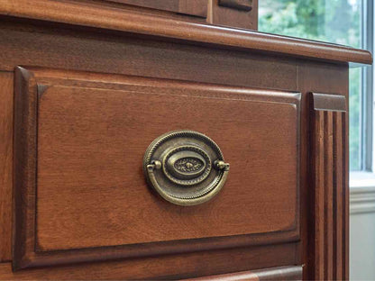 Nichols & Stone Cherry China Cabinet with Lighted Hutch