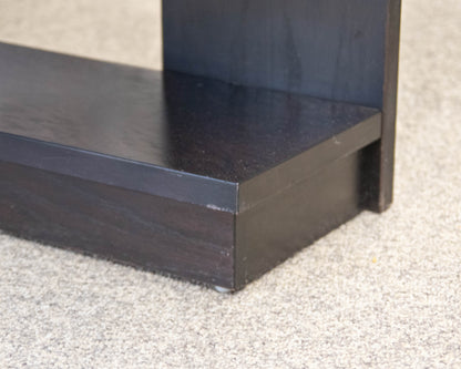Pair of Espresso Finish Adjoining Bookcases