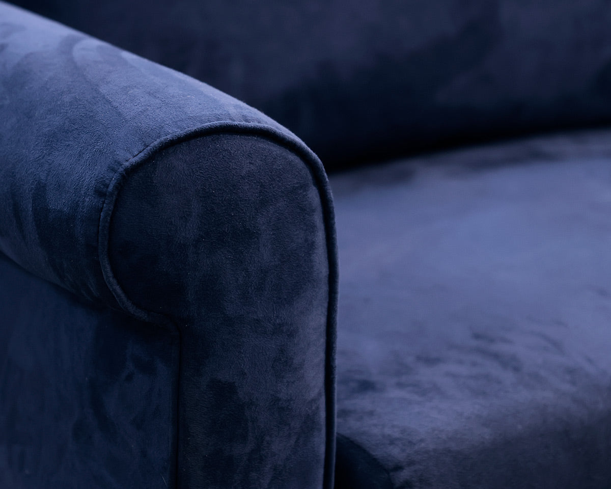 Simplicity Sofa Two-Cushion Blur Microsuede Sofa