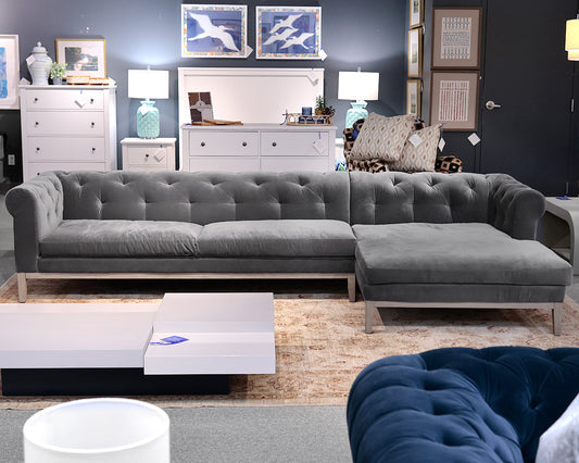 Restoration Hardware Italia Chesterfield Sofa Chaise