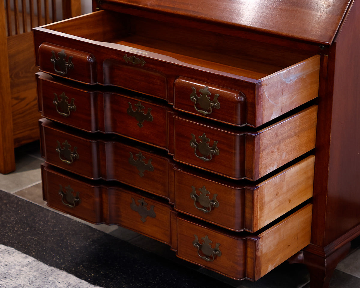 Chippendale Style Mahogany Secretary Desk