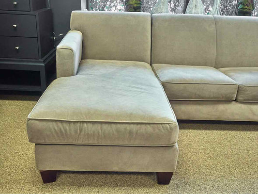 Bauhaus  2 Piece Sectional in Smoke Grey Performance Upholstery