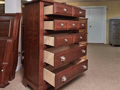 Vaughan Bassett Cherry Finish 5 Drawer  Chest