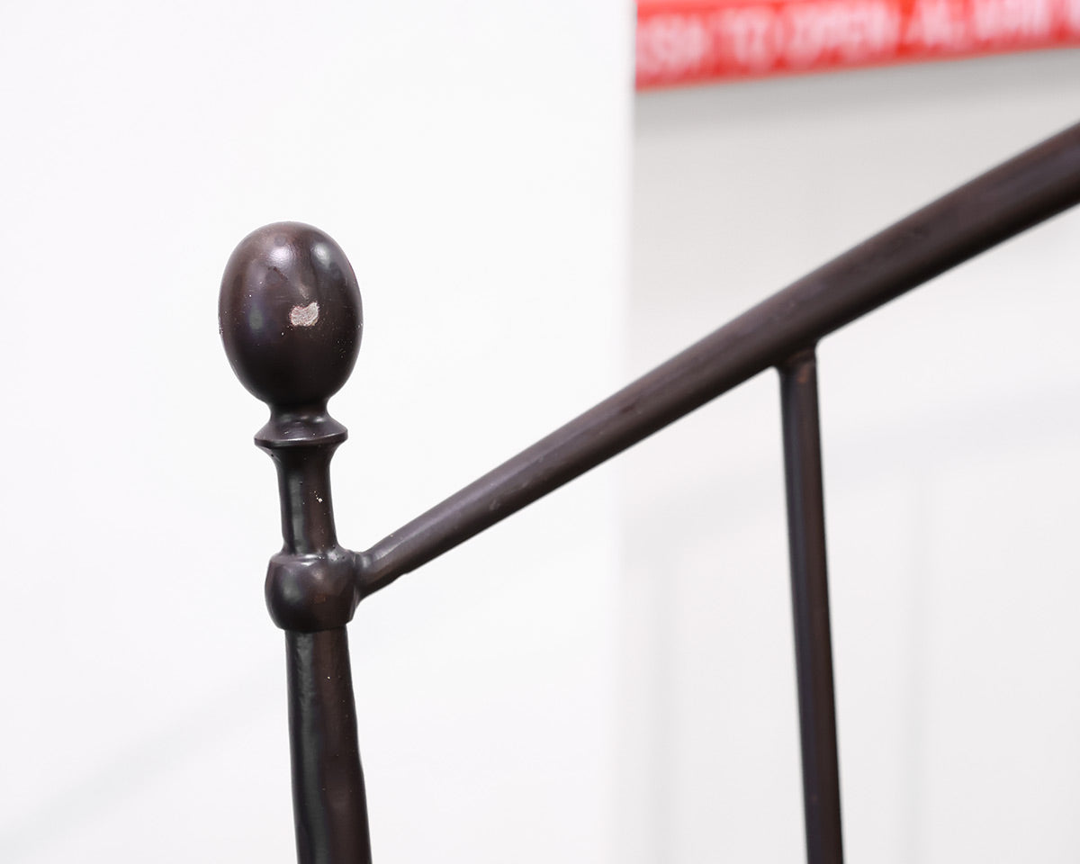 Crate & Barrel Espresso Metal Full Bed Frame