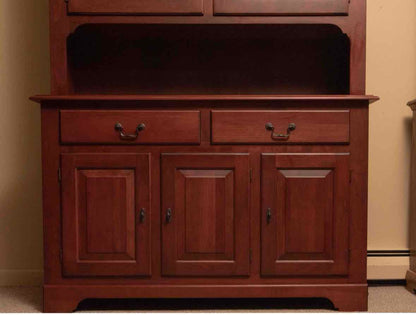 Le Mieur Cherry  2 Glass Pane Door Hutch in Russet Finish