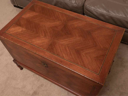 Alfonso Marina  Inlay Ebony,Birch & Mahogany Accent Trunk Includes 2 Keys