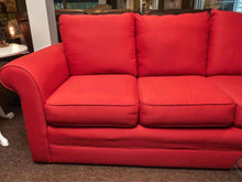 Hickory Hill Buoy Red 3 Cushion Sofa with Sock Arms
