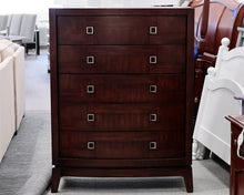 Geometric Dark Brown 5 Drawer Chest