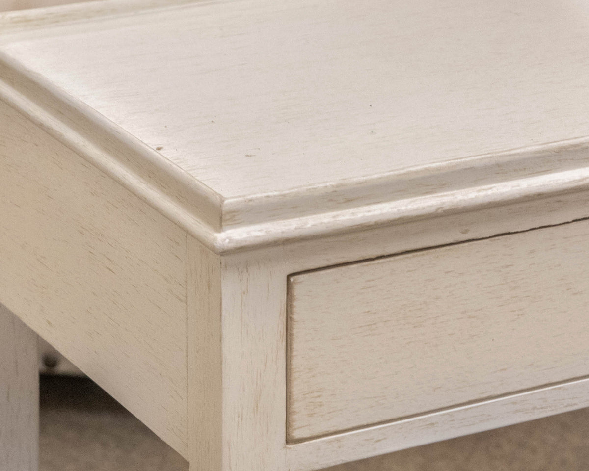 The Kellog Collection 2 Drawer Shell White Console