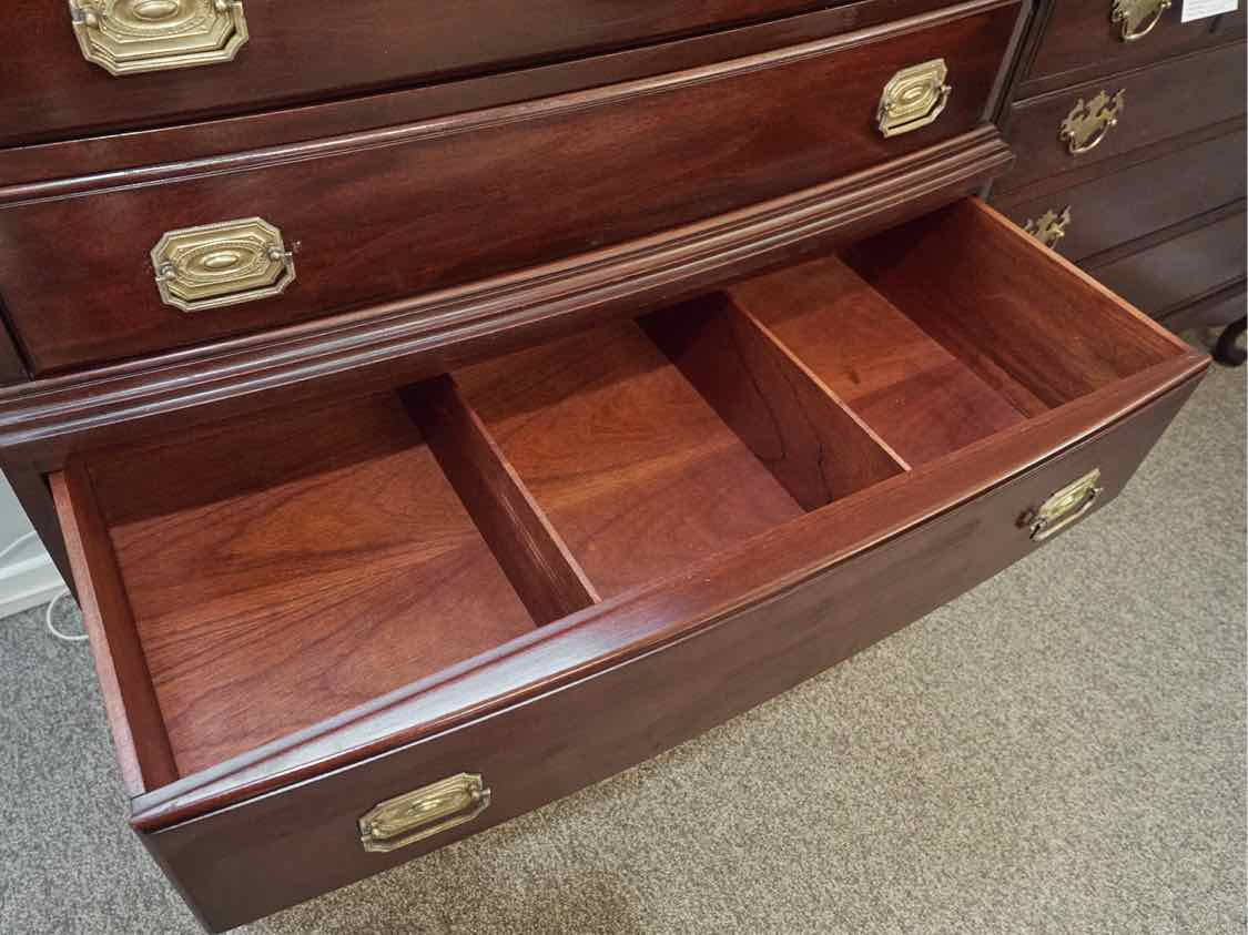 Continental Furniture Solid Mahogany Chest on Chest with 6 Drawers