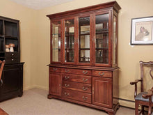 Cherry 4 Glass Doors 6 Drawer 2 Lower Storage  Doors China Cabinet