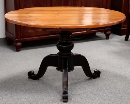 Round Wooden Pedestal Dining Table