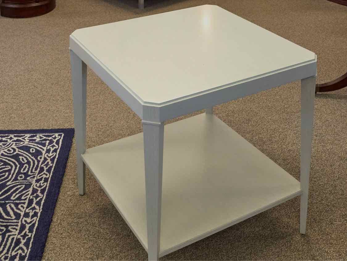 Pair of Woodbridge  Off White Rubbed Through Fiinish Side Tables