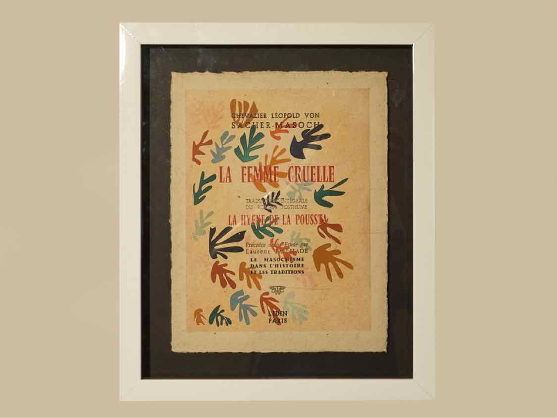 "Lepal III D" Float Mount Vintage Modern Print in Black Frame